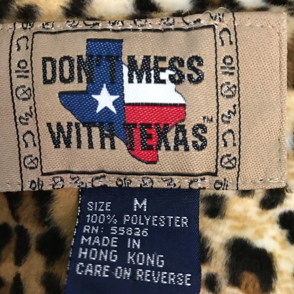Leopard Punk Jacket Medium Don't Mess with Texas - Picture 5 of 8